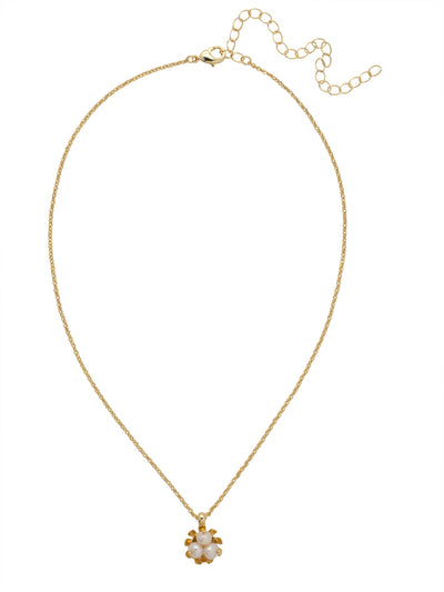 Nesta Pendant Necklace - NFG20BGMDP - <p>The Nesta Pendant Necklace features a pendant with a nest of freshwater petal pearls on an adjustable chain, secured with a lobster claw clasp. From Sorrelli's Modern Pearl collection in our Bright Gold-tone finish.</p>