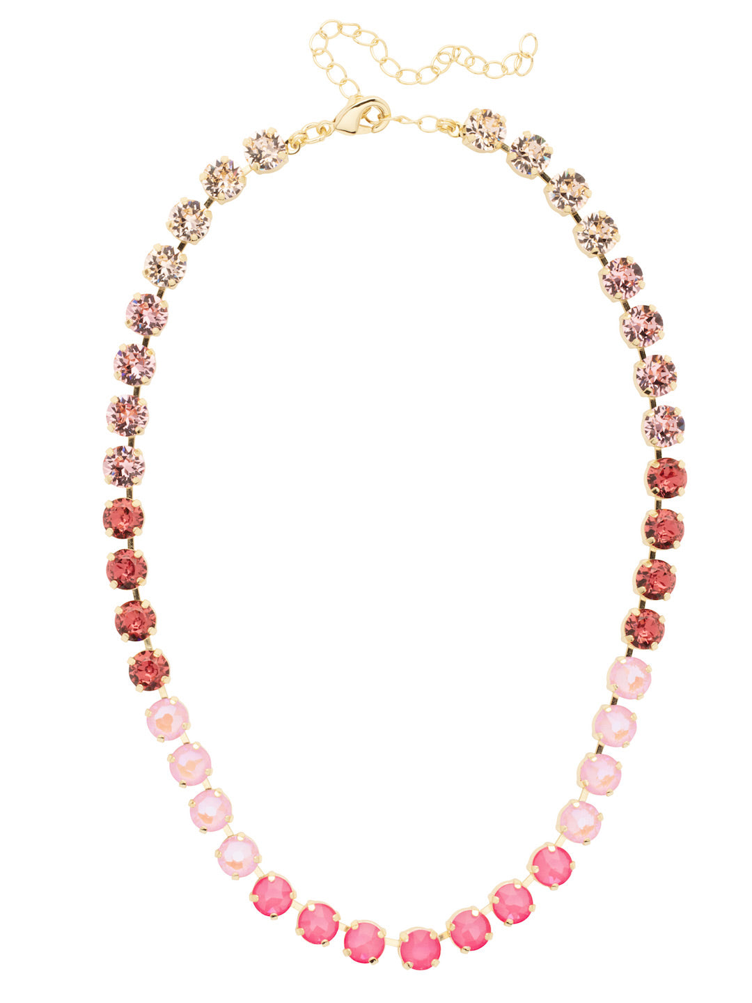Matilda Tennis Necklace - NFJ4BGBFL - <p>The Matilda Tennis Necklace features a repeating line of round cut crystals on an adjustable chain, secured with a lobster claw clasp. From Sorrelli's Big Flirt collection in our Bright Gold-tone finish.</p>