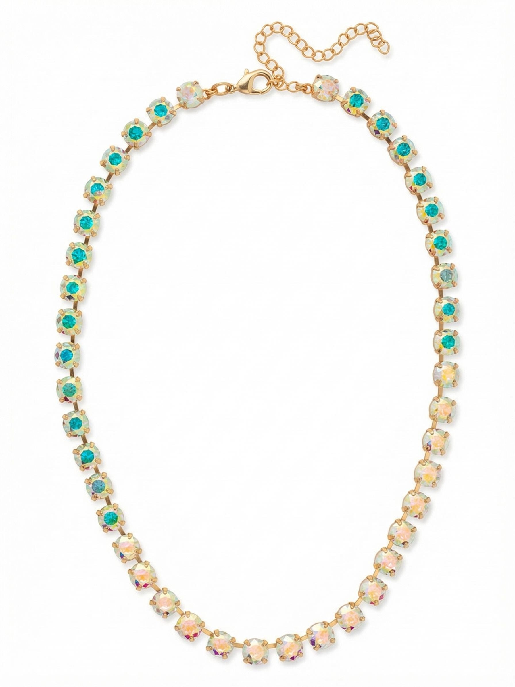 Matilda Tennis Necklace - NFJ4BGCAB - <p>The Matilda Tennis Necklace features a repeating line of round cut crystals on an adjustable chain, secured with a lobster claw clasp. (16-20 inches)</p>