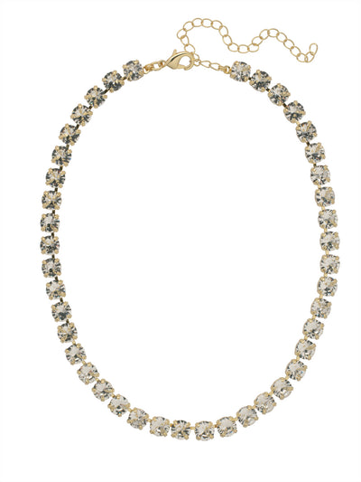 Matilda Tennis Necklace - NFJ4BGCRY - <p>The Matilda Tennis Necklace features a repeating line of round cut crystals on an adjustable chain, secured with a lobster claw clasp. From Sorrelli's Crystal collection in our Bright Gold-tone finish.</p>