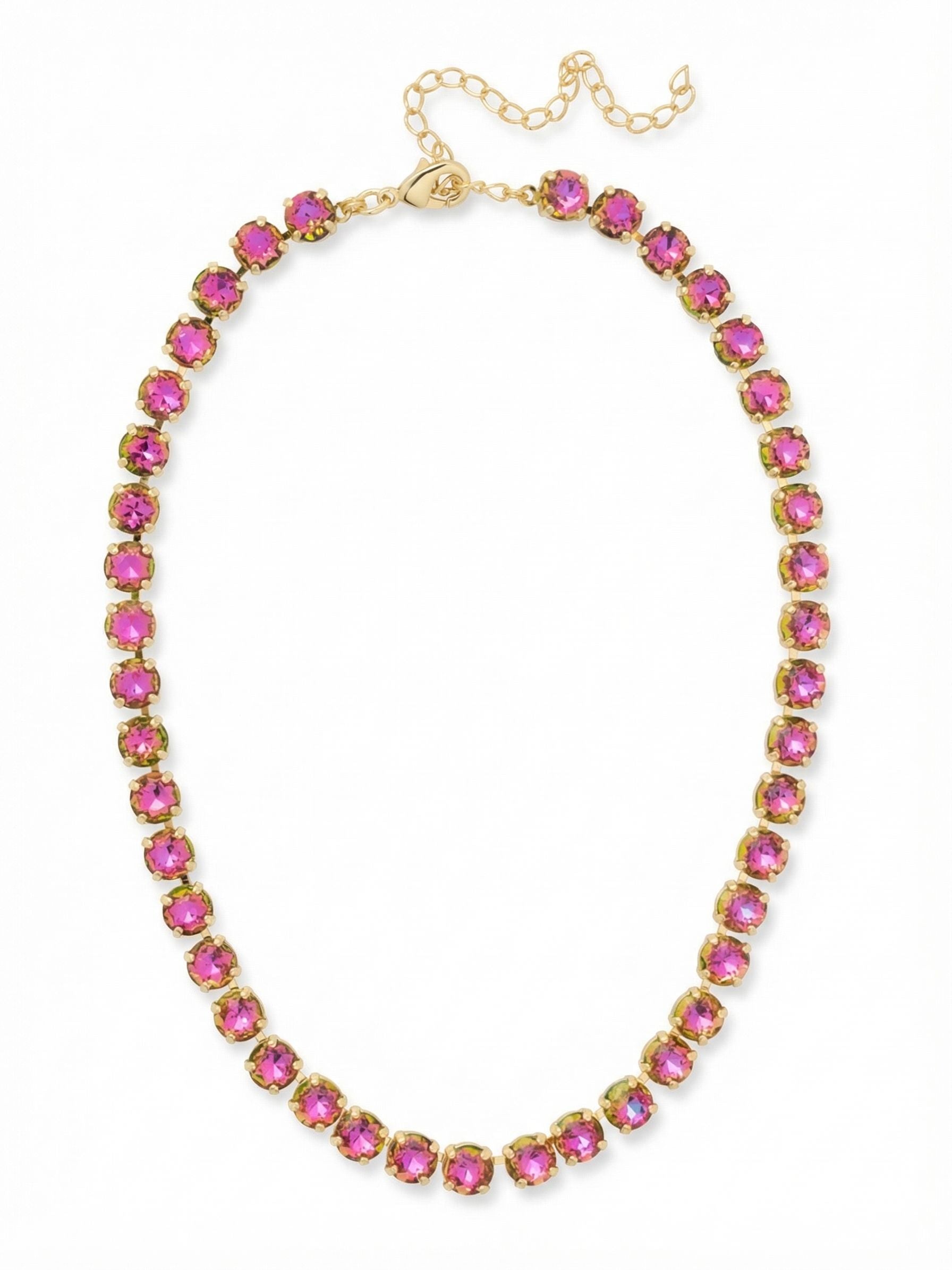 Matilda Tennis Necklace - NFJ4BGHEL - <p>The Matilda Tennis Necklace features a repeating line of round cut crystals on an adjustable chain, secured with a lobster claw clasp. (16-20 inches)</p>