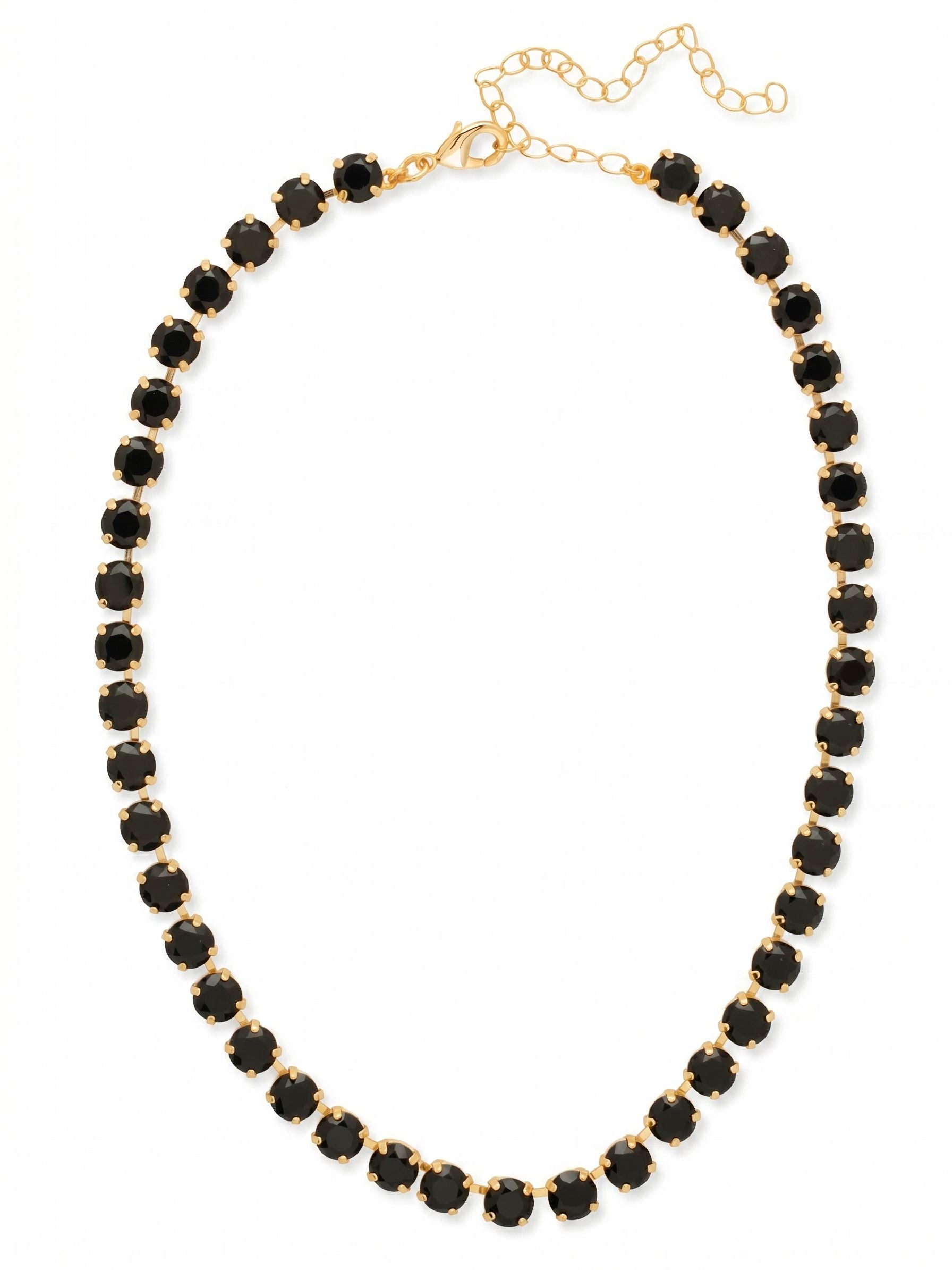 Matilda Tennis Necklace - NFJ4BGJET - <p>The Matilda Tennis Necklace features a repeating line of round cut crystals on an adjustable chain, secured with a lobster claw clasp. (16-20 inches)</p>