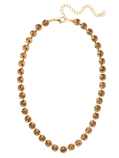 Matilda Tennis Necklace - NFJ4BGLC - <p>The Matilda Tennis Necklace features a repeating line of round cut crystals on an adjustable chain, secured with a lobster claw clasp. From Sorrelli's Light Colorado collection in our Bright Gold-tone finish.</p>