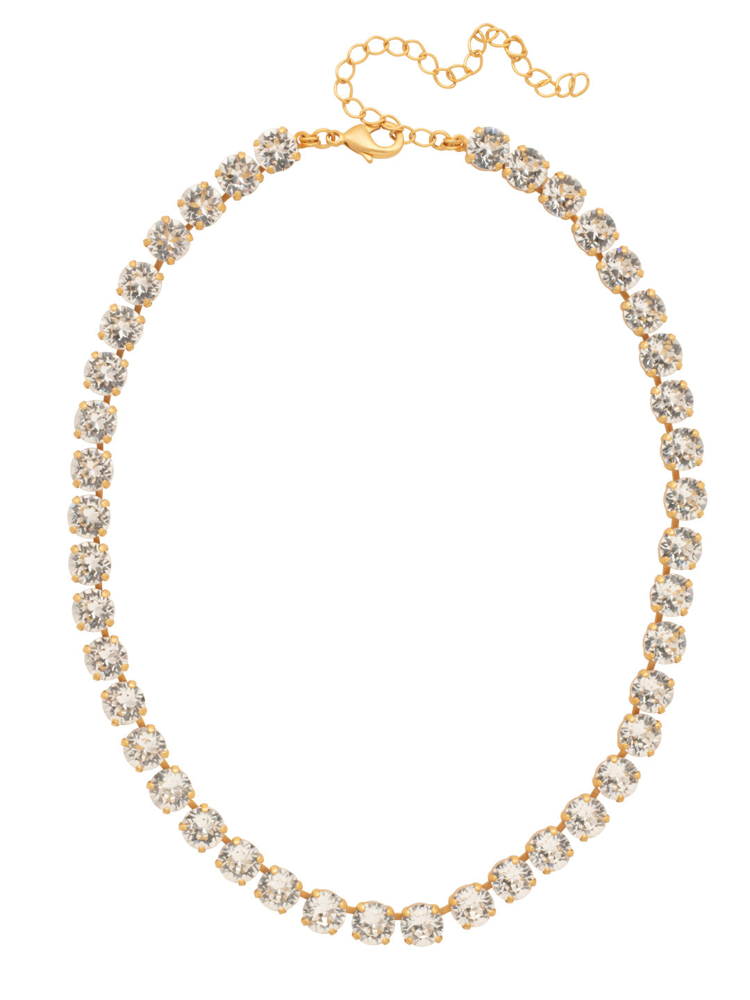 Matilda Tennis Necklace - NFJ4MGCRY - <p>The Matilda Tennis Necklace features a repeating line of round cut crystals on an adjustable chain, secured with a lobster claw clasp. (16-20 inches) From Sorrelli's Crystal collection in our Matte Gold-tone finish.</p>