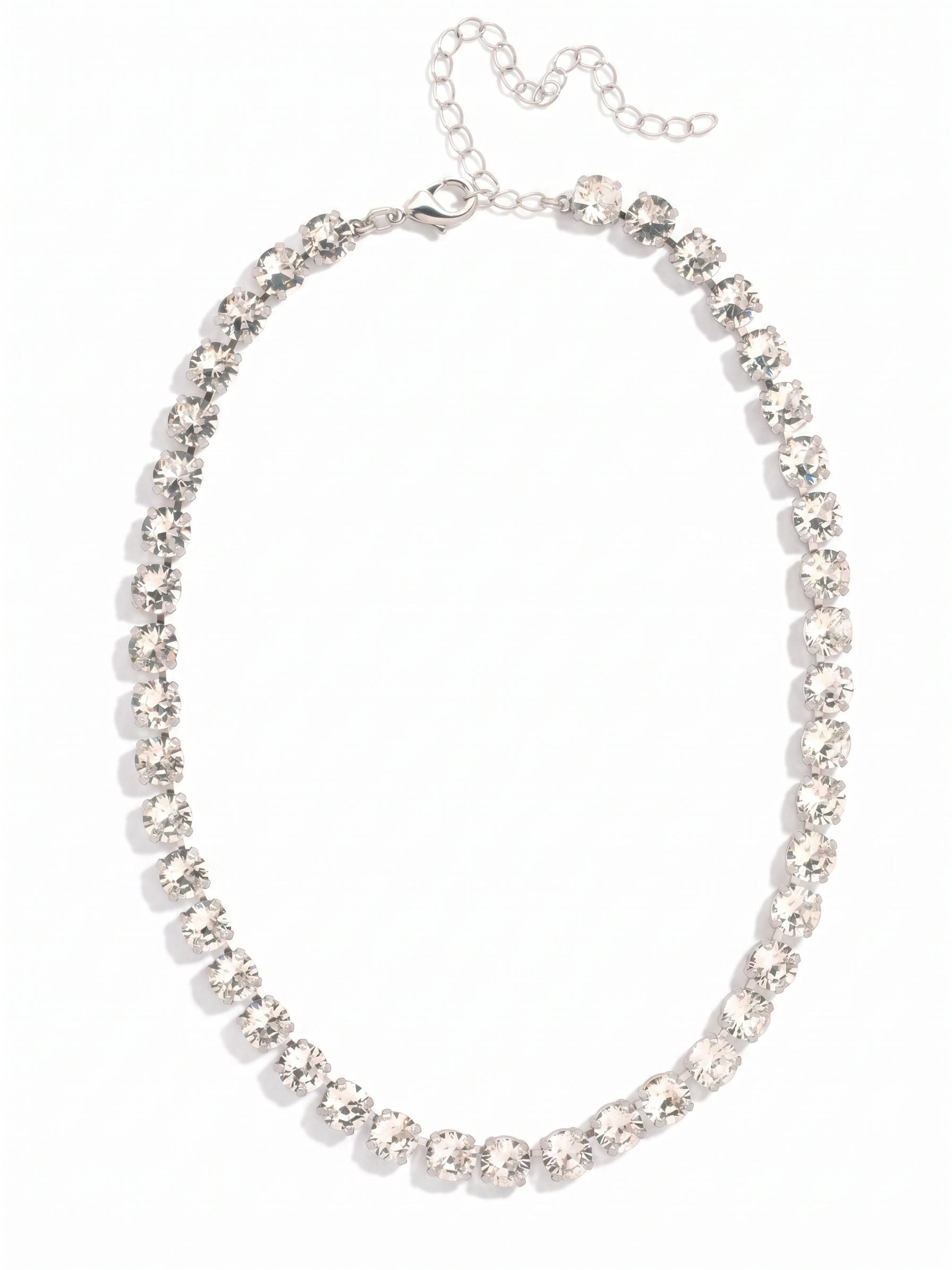 Matilda Tennis Necklace - NFJ4PDCRY - <p>The Matilda Tennis Necklace features a repeating line of round cut crystals on an adjustable chain, secured with a lobster claw clasp. (16-20 inches)</p>
