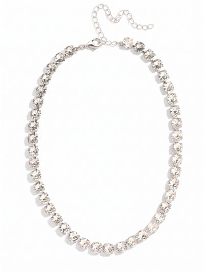 Matilda Tennis Necklace - NFJ4PDCRY - <p>The Matilda Tennis Necklace features a repeating line of round cut crystals on an adjustable chain, secured with a lobster claw clasp. (16-20 inches)</p>