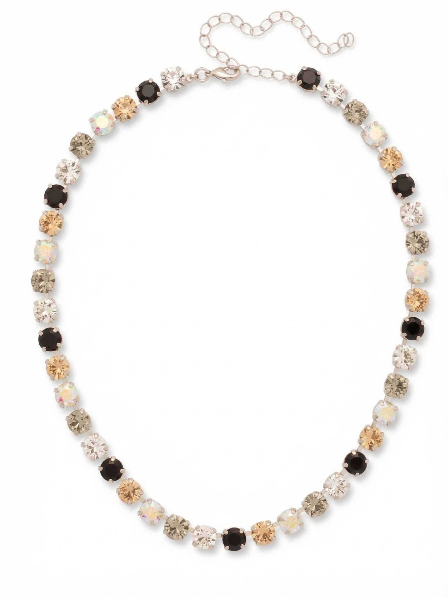 Matilda Tennis Necklace - NFJ4PDEM - <p>The Matilda Tennis Necklace features a repeating line of round cut crystals on an adjustable chain, secured with a lobster claw clasp. (16-20 inches)</p>