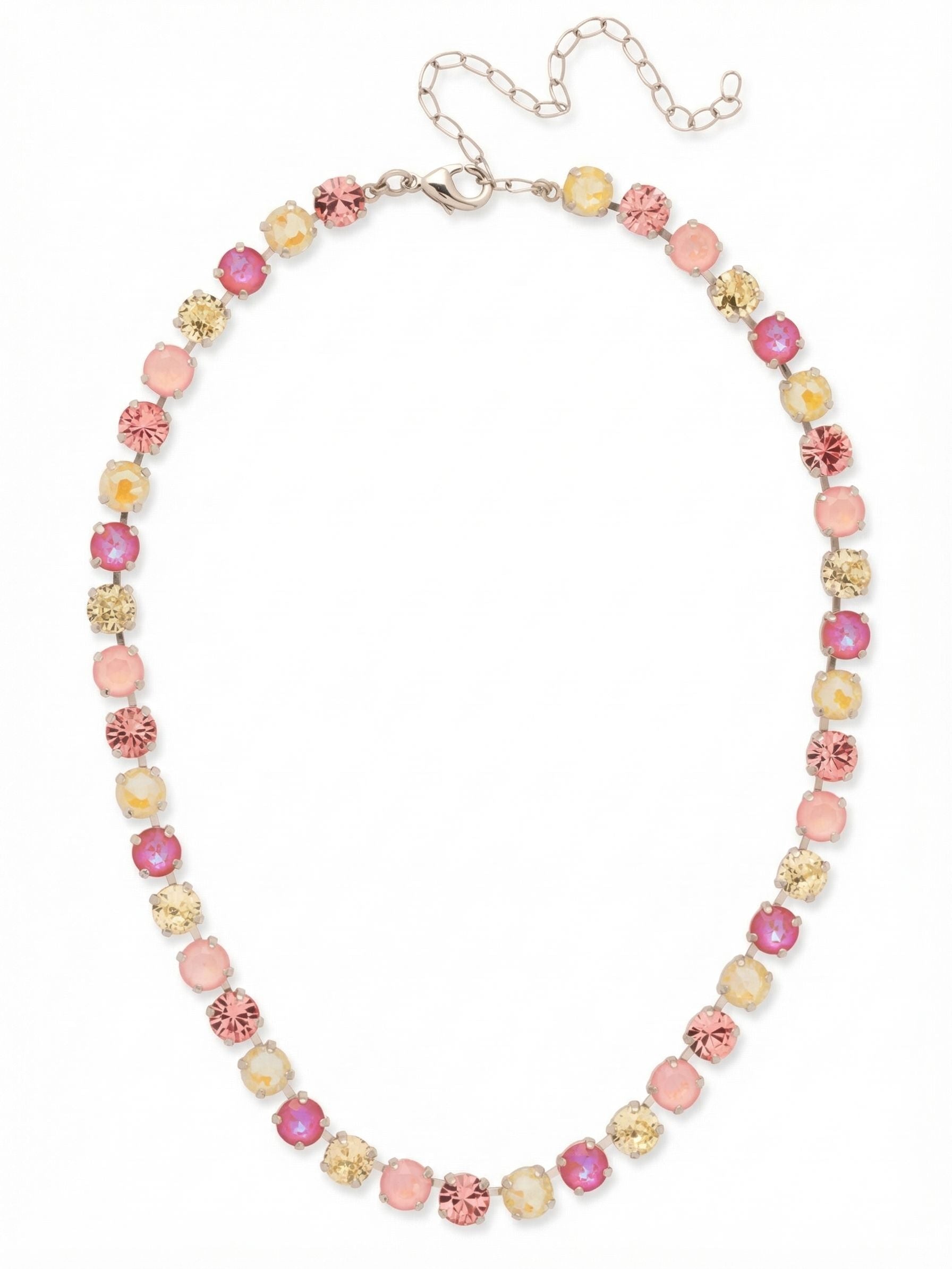 Matilda Tennis Necklace - NFJ4PDPPN - <p>The Matilda Tennis Necklace features a repeating line of round cut crystals on an adjustable chain, secured with a lobster claw clasp. (16-20 inches)</p>