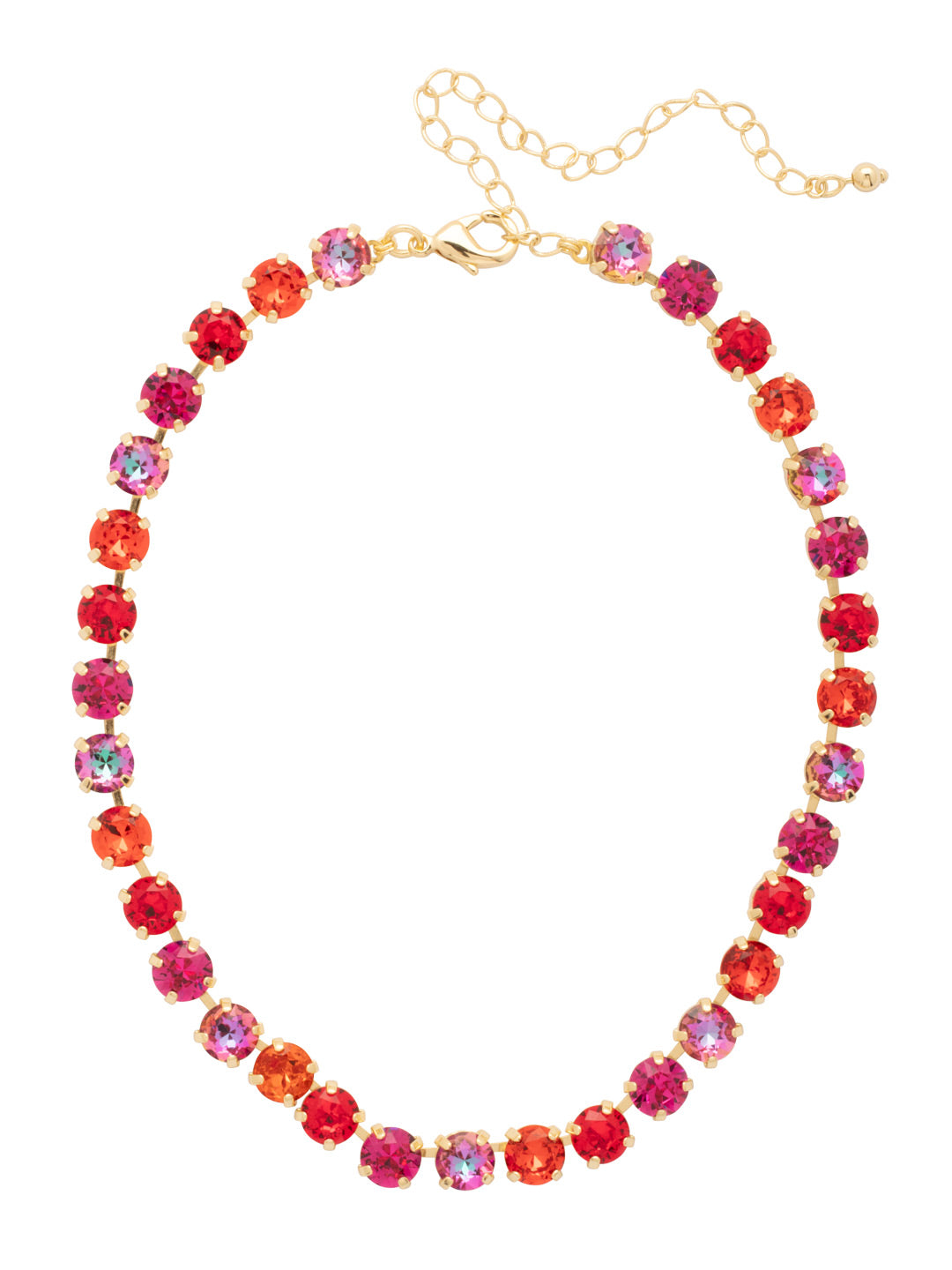 Matilda Choker Necklace - NFJ80BGFIS - <p>The Matilda Choker Necklace features classic round-cut crystals on a shorter chain. At the shortest length the necklace sits at 13 inches and at the longest length sits at 16 inches. From Sorrelli's Fireside collection in our Bright Gold-tone finish.</p>