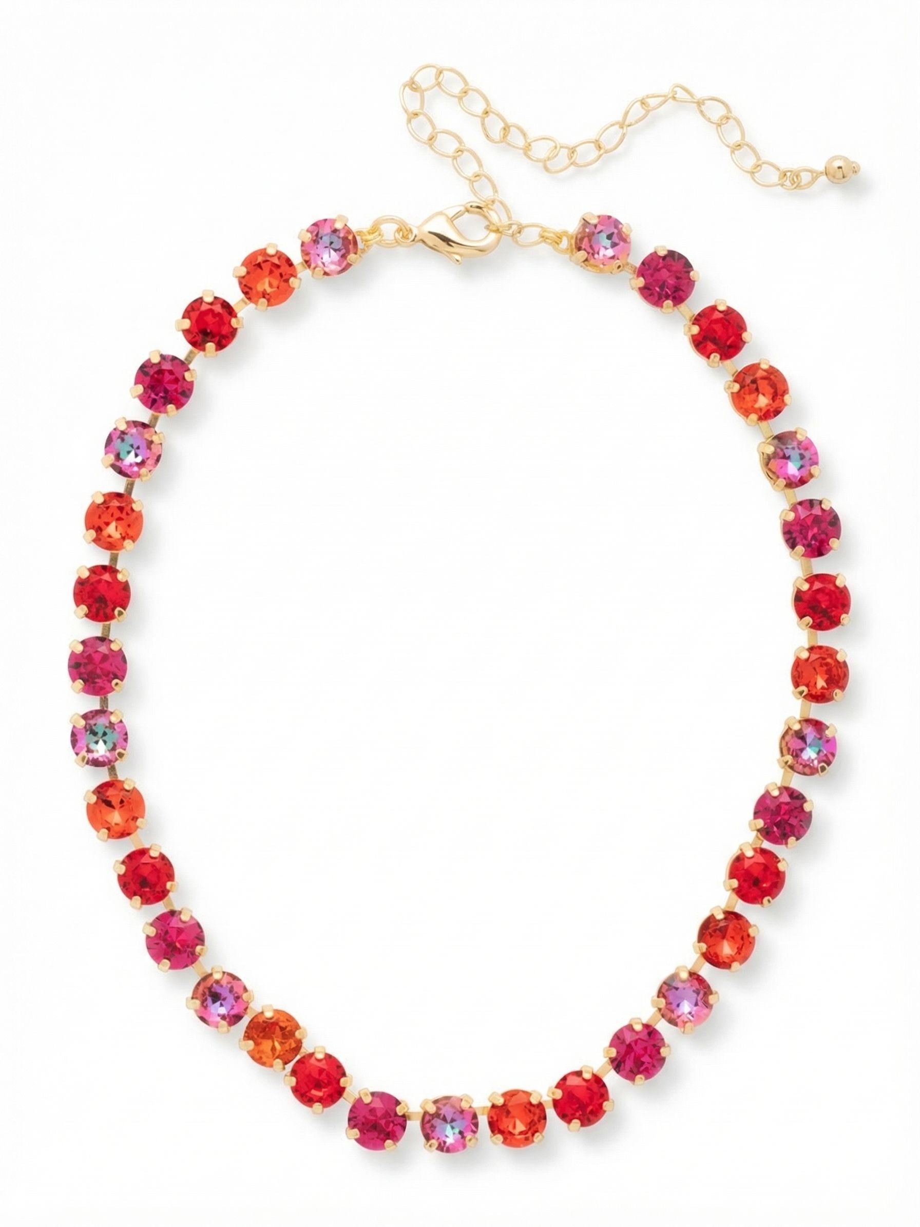Matilda Choker Necklace - NFJ80BGFIS - <p>The Matilda Choker Necklace features classic round-cut crystals on a shorter chain. At the shortest length the necklace sits at 13 inches and at the longest length sits at 16 inches.</p>