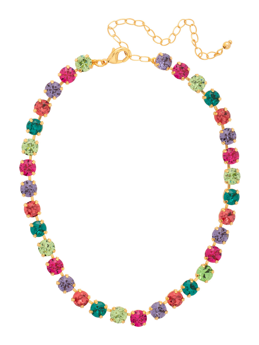 Matilda Choker Necklace - NFJ80BGHBR - <p>The Matilda Choker Necklace features classic round-cut crystals on a shorter chain. At the shortest length the necklace sits at 13 inches and at the longest length sits at 16 inches. From Sorrelli's Happy Birthday Redux collection in our Bright Gold-tone finish.</p>