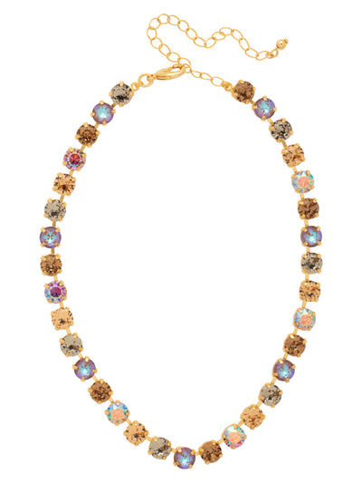 Matilda Choker Necklace - NFJ80BGHNB - <p>The Matilda Choker Necklace features classic round-cut crystals on a shorter chain. At the shortest length the necklace sits at 13 inches and at the longest length sits at 16 inches. From Sorrelli's Honey Bourbon collection in our Bright Gold-tone finish.</p>