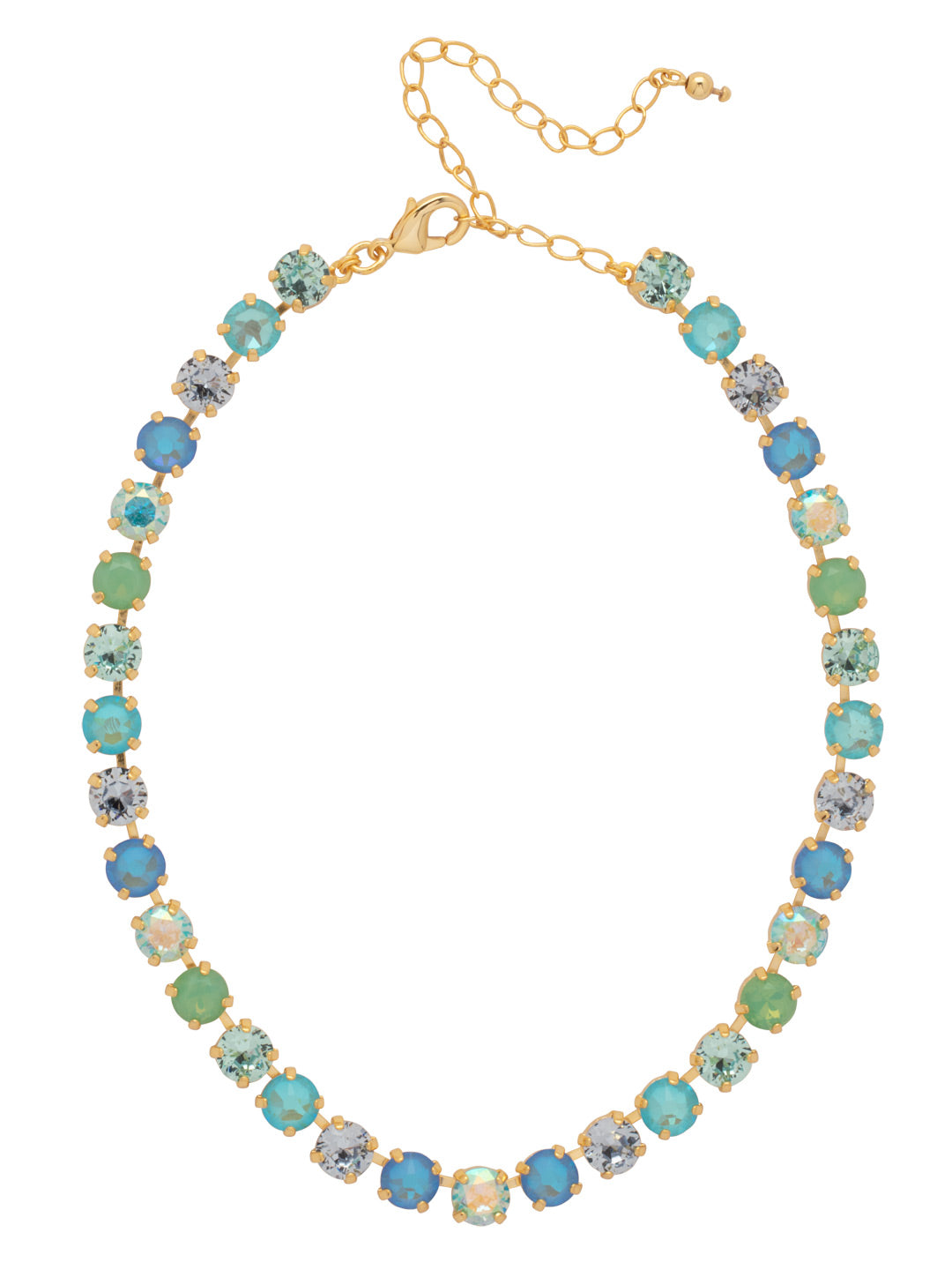 Matilda Choker Necklace - NFJ80BGOC - <p>The Matilda Choker Necklace features classic round-cut crystals on a shorter chain. At the shortest length the necklace sits at 13 inches and at the longest length sits at 16 inches. From Sorrelli's Ocean collection in our Bright Gold-tone finish.</p>