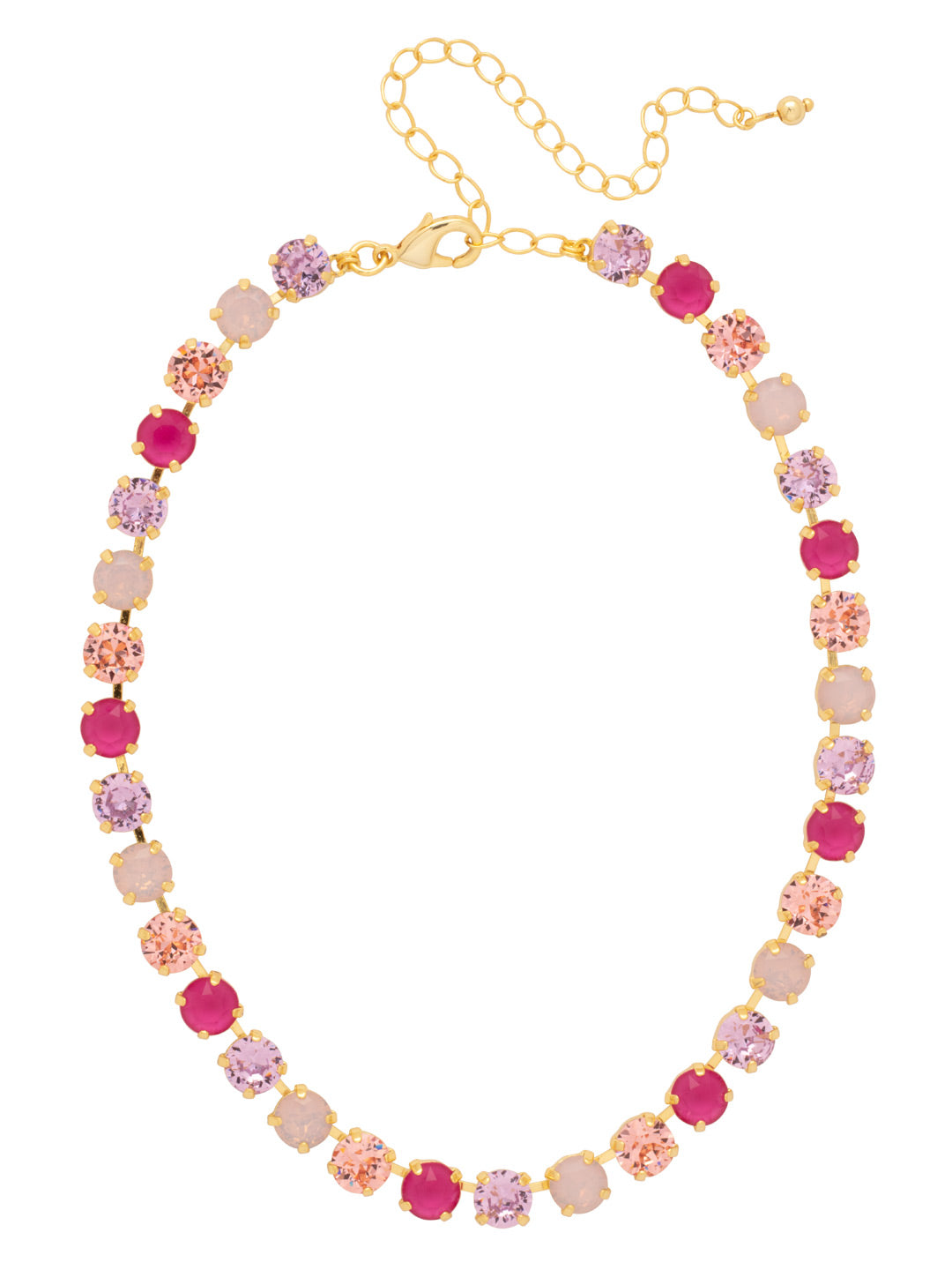 Matilda Choker Necklace - NFJ80BGPRO - <p>The Matilda Choker Necklace features classic round-cut crystals on a shorter chain. At the shortest length the necklace sits at 13 inches and at the longest length sits at 16 inches. From Sorrelli's Panama Rose collection in our Bright Gold-tone finish.</p>