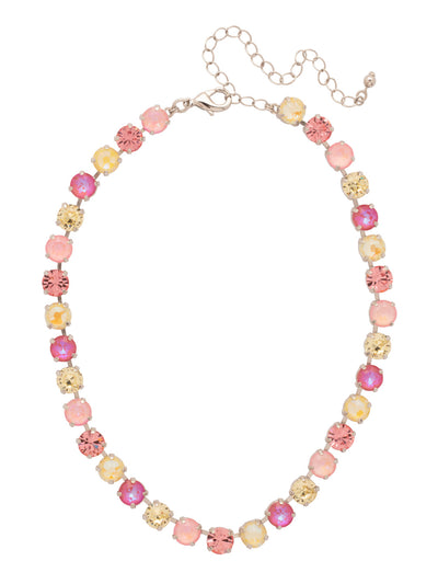 Matilda Choker Necklace - NFJ80PDPPN - <p>The Matilda Choker Necklace features classic round-cut crystals on a shorter chain. At the shortest length the necklace sits at 13 inches and at the longest length sits at 16 inches. From Sorrelli's Pink Pineapple collection in our Palladium finish.</p>