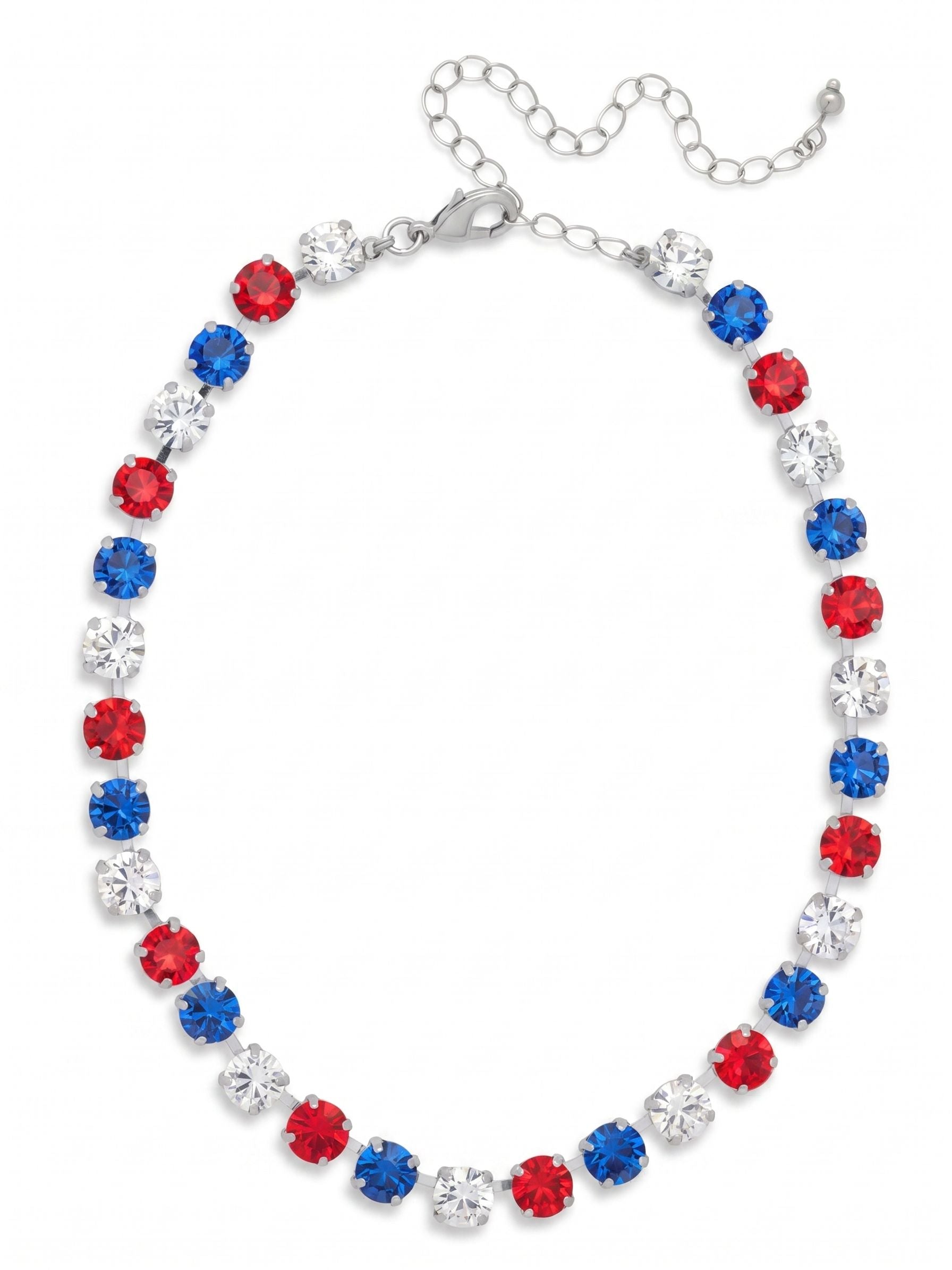 Matilda Choker Necklace - NFJ80PDUSA - <p>The Matilda Choker Necklace features classic round-cut crystals on a shorter chain. At the shortest length the necklace sits at 13 inches and at the longest length sits at 16 inches.</p>