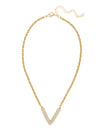 V Initial Rope Pendant Necklace