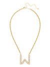 W Initial Rope Pendant Necklace