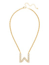 W Initial Rope Pendant Necklace