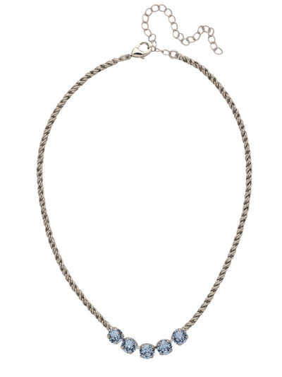 Shannon Tennis Necklace - NFL1PDLTS - <p>The Shannon Tennis Necklace features a line of five round cut crystals on an adjustable rope chain, secured by a lobster claw clasp. (16-20 inches)</p>
