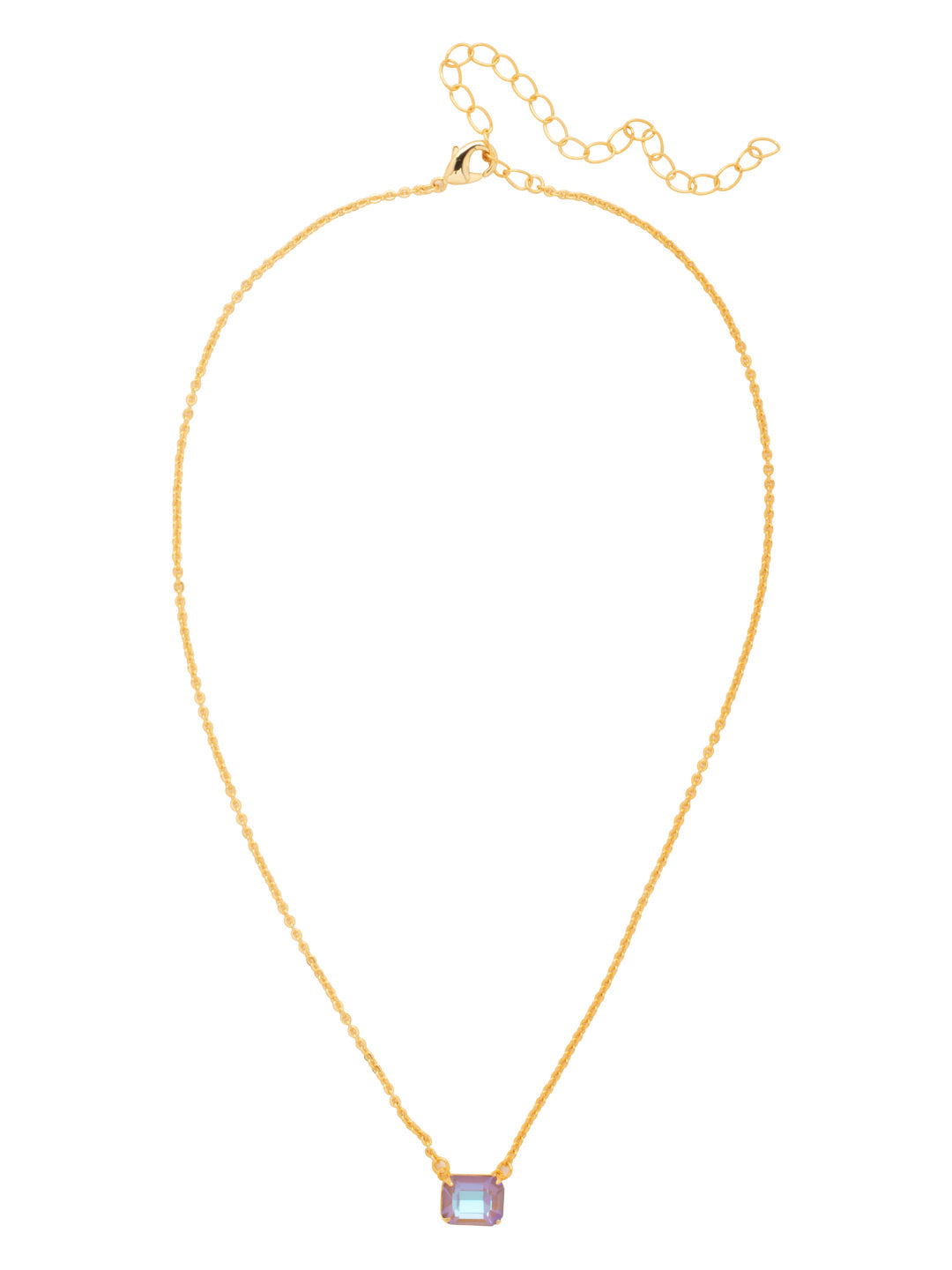 Octavia Single Crystal Pendant Necklace - NFM30BGCPD - <p>The Octavia Single Crystal Pendant Necklace features a single horizontal emerald-cut crystal on an adjustable chain, secured with a lobster claw clasp. From Sorrelli's Cappuccino Delite collection in our Bright Gold-tone finish.</p>