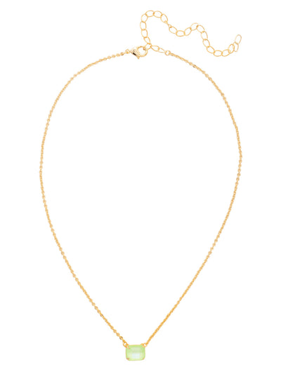Octavia Single Crystal Pendant Necklace - NFM30BGLGD - <p>The Octavia Single Crystal Pendant Necklace features a single horizontal emerald-cut crystal on an adjustable chain, secured with a lobster claw clasp. From Sorrelli's Lime Green Delite collection in our Bright Gold-tone finish.</p>