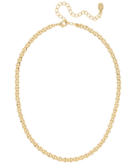 Crab Chain Tennis Necklace - NFM39BGMTL - <p>The Crab Chain Tennis Necklace features an adjustable crab style chain, secured with a lobster claw clasp. From Sorrelli's Bare Metallic collection in our Bright Gold-tone finish.</p>
