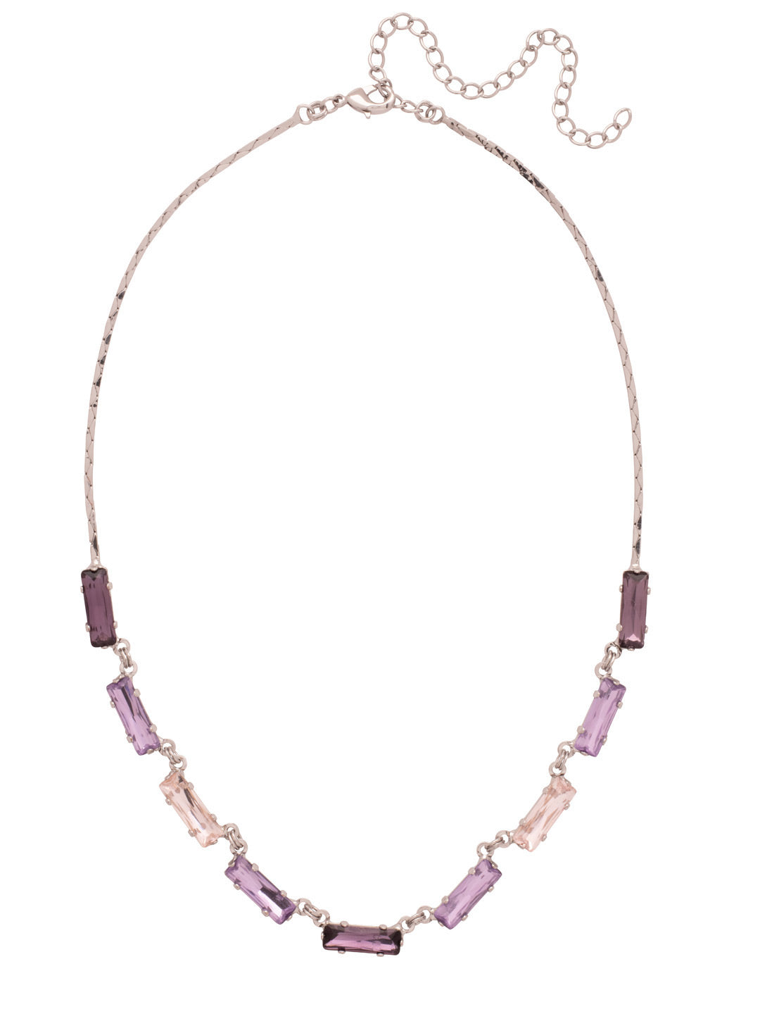 Bindi Repeating Tennis Necklace - NFP13PDLCH - <p>The Bindi Repeating Tennis Necklace features a line of baguette-cut crystals on an adjustable diamond cobra chain, secured with a lobster claw clasp. (16-20 inches)</p>