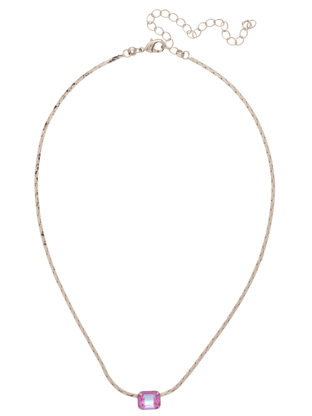 Ellisa Pendant Necklace - NFP2PDLCH - <p>The Ellisa Pendant Necklace features a single emerald-cut crystal on an adjustable diamond cobra chain, secured with a lobster claw clasp.</p>