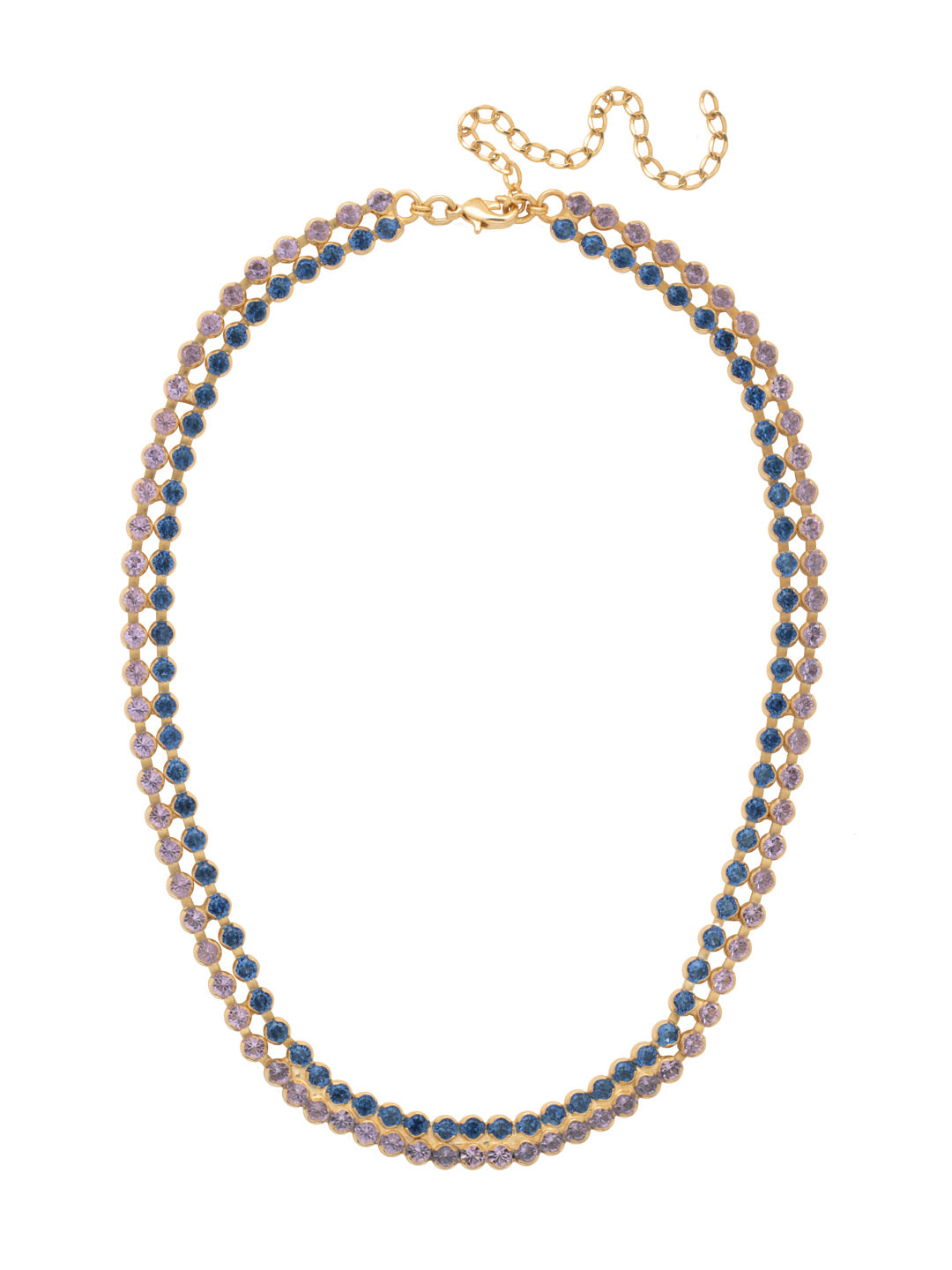 Kaylyn Tennis Necklace - NFS3BGBRC - <p>Featuring a chic double-layered design, the Kaylyn Tennis Necklace is adorned with two lines of shimmering crystals. Adjustable and secured with a lobster claw clasp, it adds a touch of glamour to any ensemble. (16-20 inches) From Sorrelli's Berry Crush collection in our Bright Gold-tone finish.</p>