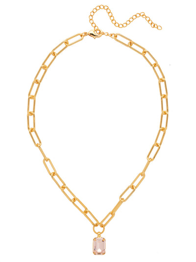 Nia Pendant Necklace - NFS7BGSIL - <p>The Nia Pendant Necklace features an emerald cut pendant on an adjustable large chunky paperclip chain, secured with a lobster claw clasp. (16-20 inches) From Sorrelli's Silk collection in our Bright Gold-tone finish.</p>