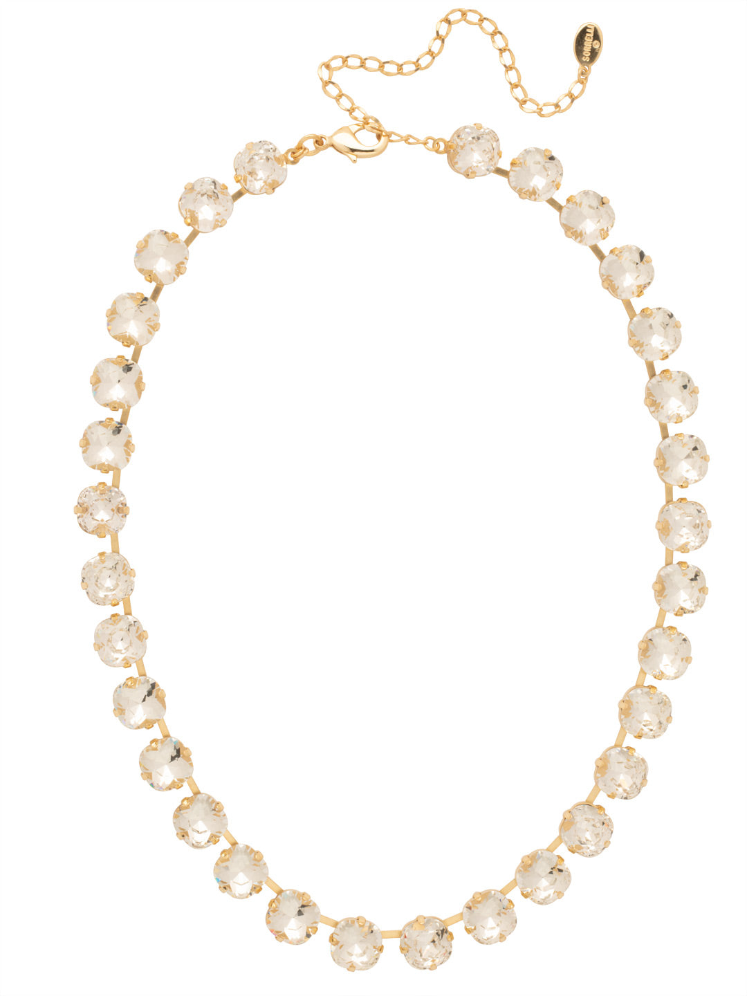 Halcyon Tennis Necklace - NFT6BGCRY - <p>The Halcyon Tennis Necklace features a stunning full line of cushion-cut crystals that radiate elegance and sparkle, creating a timeless piece for any occasion. Adjustable for the perfect fit and secured with a lobster claw clasp, this necklace is a beautiful addition to your jewelry collection. (16-20 inches) From Sorrelli's Crystal collection in our Bright Gold-tone finish.</p>