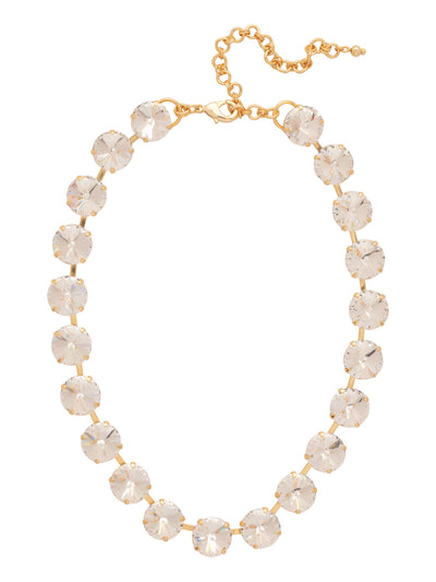 Nadine Tennis Necklace - NFU3BGCRY - <p>The Nadine Tennis Necklace features repeating round cut rivoli crystals with an adjustable extension chain, secured with a lobster claw clasp. (14-18 inches) From Sorrelli's Crystal collection in our Bright Gold-tone finish.</p>