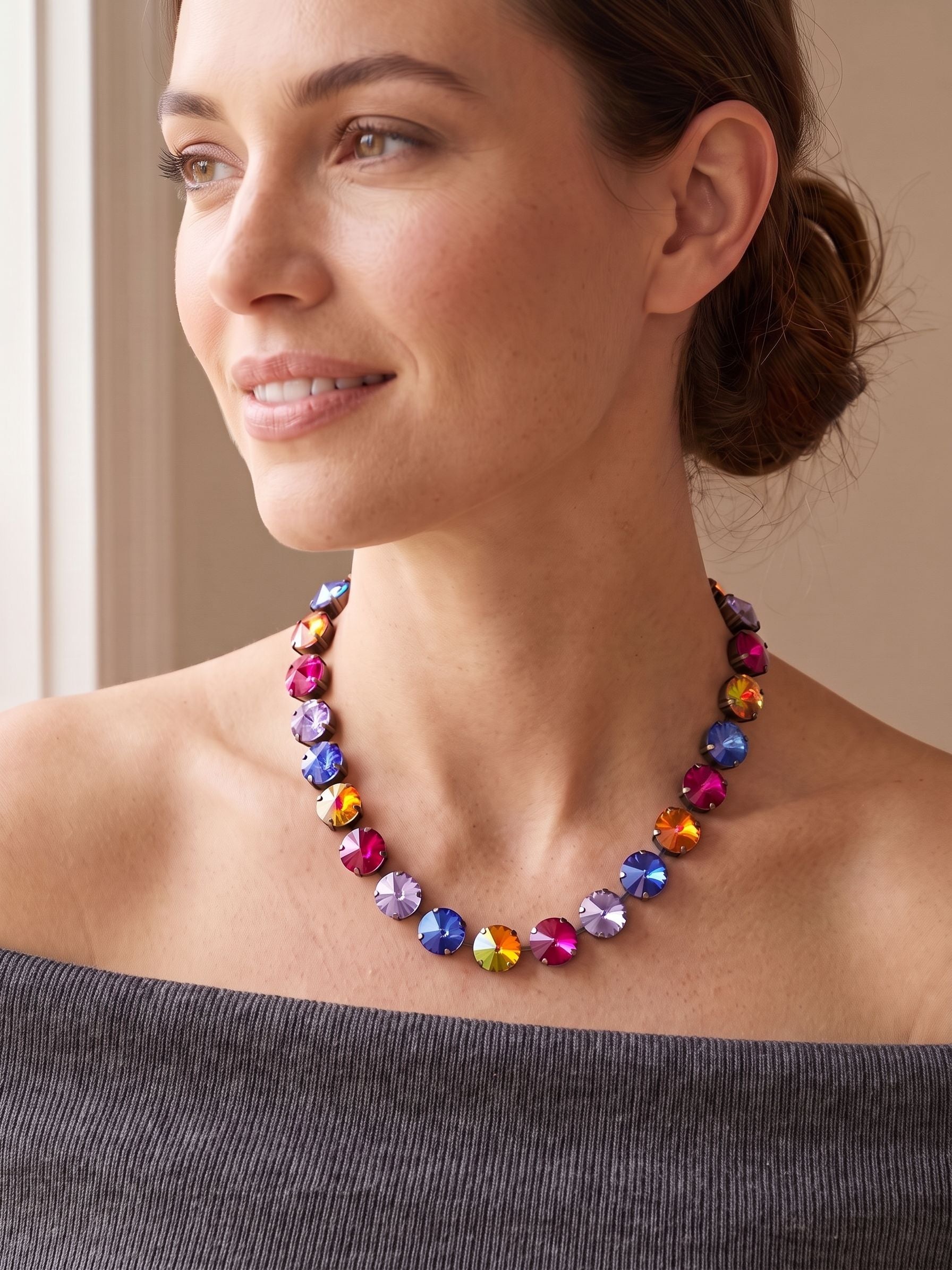 Nadine Tennis Necklace - NFU3GMNNI