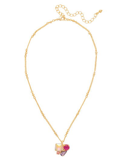 Anika Pendant Necklace - NFY110BGPRO - <p>Showcasing a sparkling cluster of mixed-cut crystals, the Anika Pendant Necklace serves as a refined focal point for your daily rotation. Suspended from a classic chain with beaded accents, this versatile design features an adjustable extender for a customized fit. (16-20 inches) From Sorrelli's Panama Rose collection in our Bright Gold-tone finish.</p>