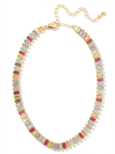 Bianca Choker Tennis Necklace - NFY55BGCPO - <p>The Bianca Choker Tennis Necklace features a series of assorted baguette-cut crystals set in a structured, linear design. An adjustable extender and lobster clasp allow for a personalized fit and a bold, geometric look. From Sorrelli's Candy Pop collection in our Bright Gold-tone finish.</p>