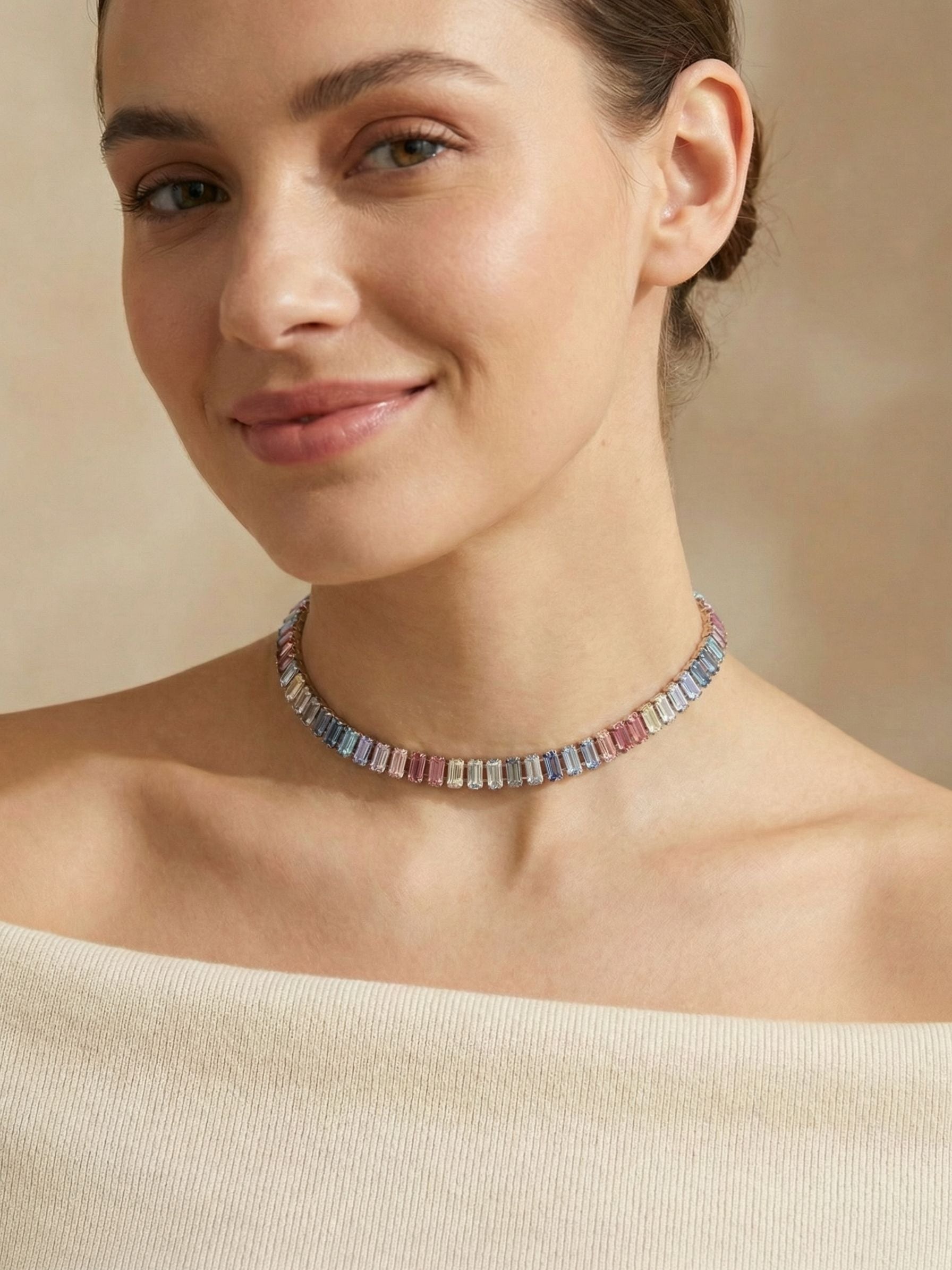 Bianca Choker Tennis Necklace - NFY55PDPBZ