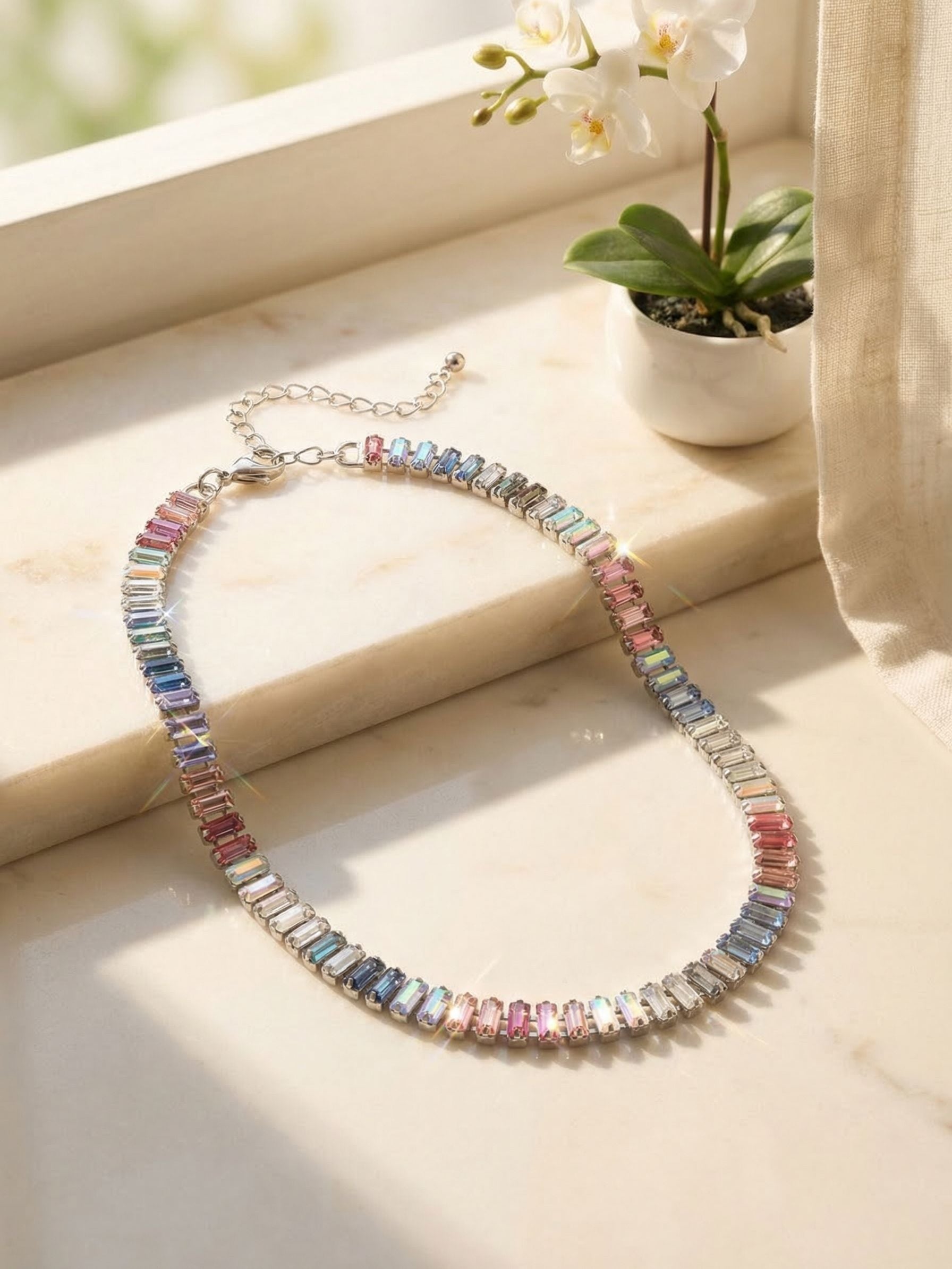 Bianca Choker Tennis Necklace - NFY55PDPBZ