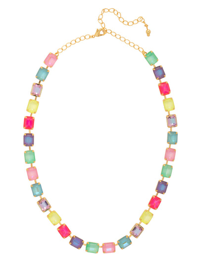 Octavia Repeating Tennis Necklace - NFY7BGCCA - <p>The Octavia Repeating Tennis Necklace features a full line of mini emerald-cut crystals with a 4 inch adjustable extension chain, secured with a lobster claw clasp. (16-20 inches) From Sorrelli's Candy Carnival collection in our Bright Gold-tone finish.</p>