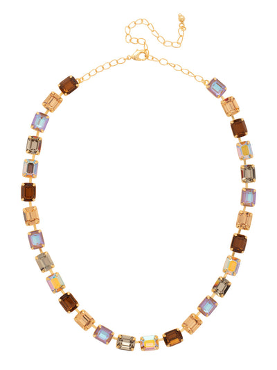 Octavia Repeating Tennis Necklace - NFY7BGHNB - <p>The Octavia Repeating Tennis Necklace features a full line of mini emerald-cut crystals with a 4 inch adjustable extension chain, secured with a lobster claw clasp. (16-20 inches) From Sorrelli's Honey Bourbon collection in our Bright Gold-tone finish.</p>