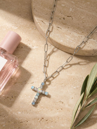 Cross Paperclip Pendant Necklace - NFZ11PDRQ