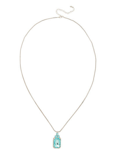 Viretta Embellished Pendant Necklace - NFZ15PDOC - <p>The Viretta Embellished Pendant Necklace features an embellished emerald-cut crystal pendant on a long, adjustable chain, secured with a lobster claw clasp. (32-36 inches) From Sorrelli's Ocean collection in our Palladium finish.</p>
