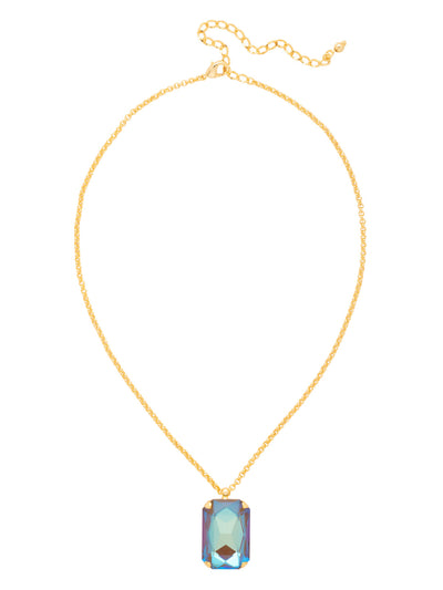 Viretta Pendant Necklace - NFZ16BGCPD - <p>The Viretta Pendant Necklace features a chunky emerald-cut crystal pendant dangling from an adjustable chain, secured with a lobster claw clasp. (16-20 inches) From Sorrelli's Cappuccino Delite collection in our Bright Gold-tone finish.</p>