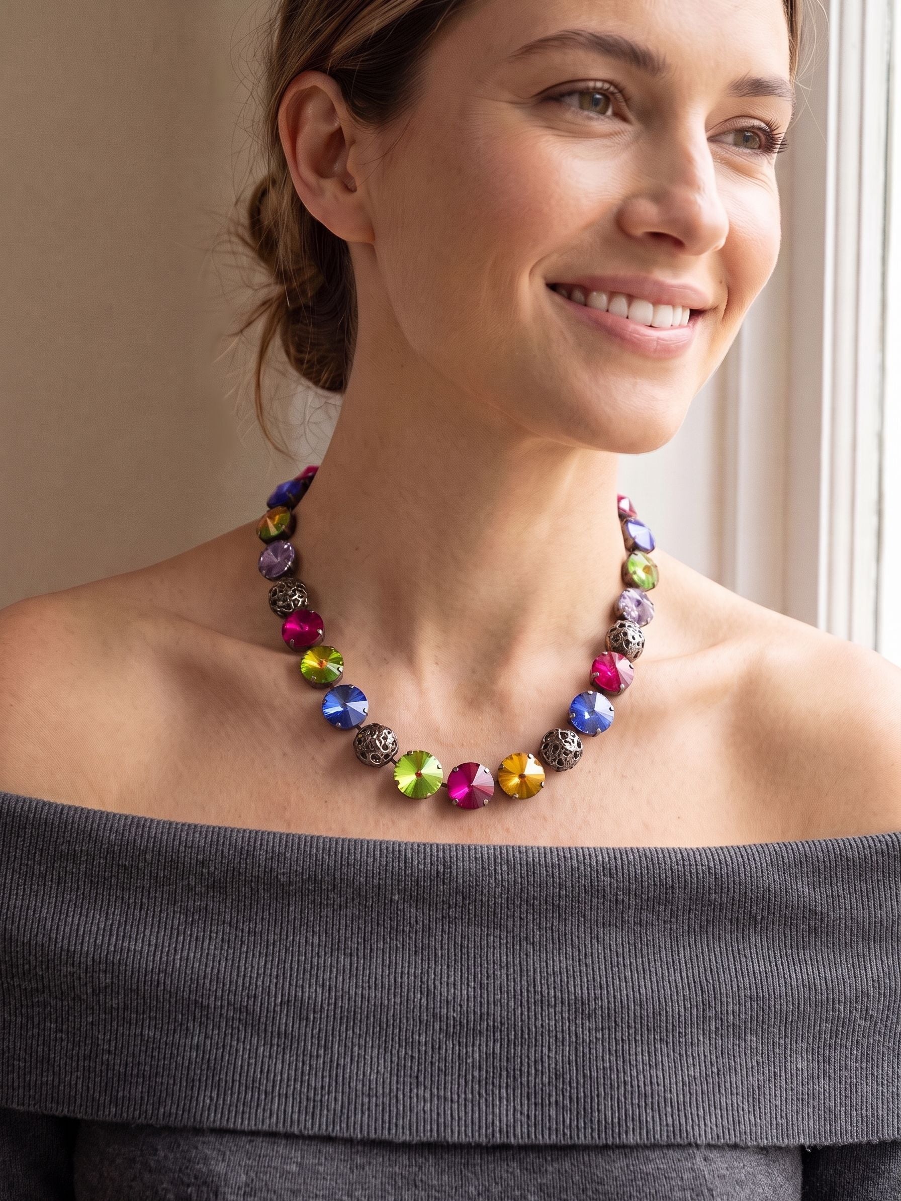 Clementine Tennis Necklace - NFZ18GMNNI