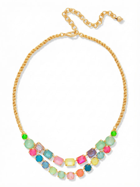 Mixed Cut Neon Crystal Tennis Necklace | Sorrelli