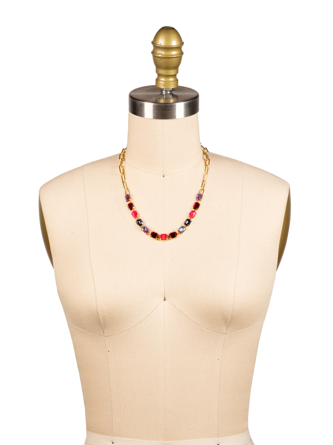 Octavia Paperclip Tennis Necklace - NFZ3BGREV