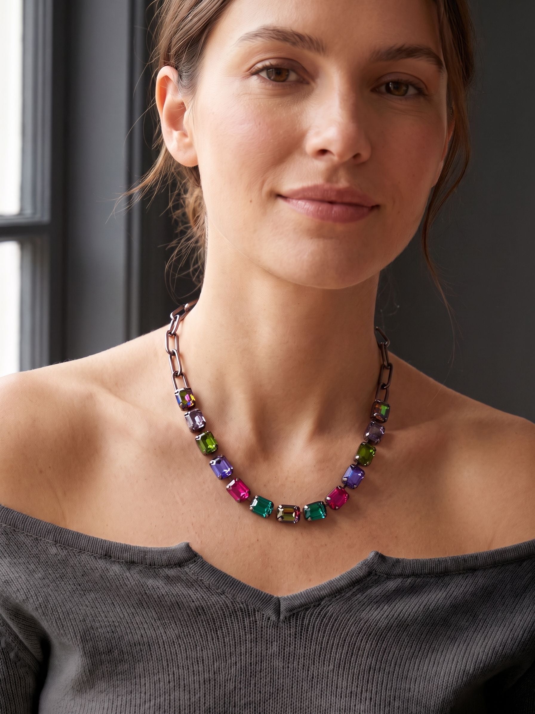 Octavia Paperclip Tennis Necklace - NFZ3GMNNI