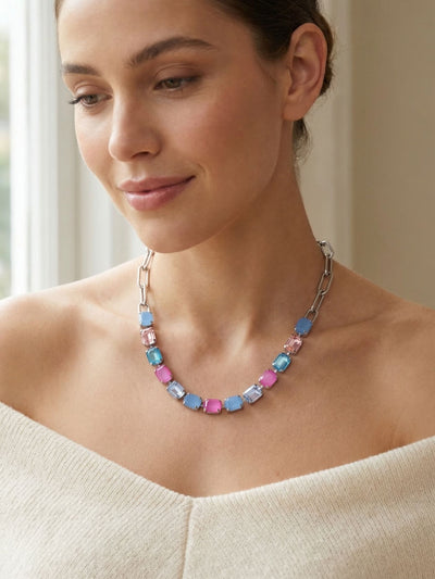 Octavia Paperclip Tennis Necklace - NFZ3PDPBZ