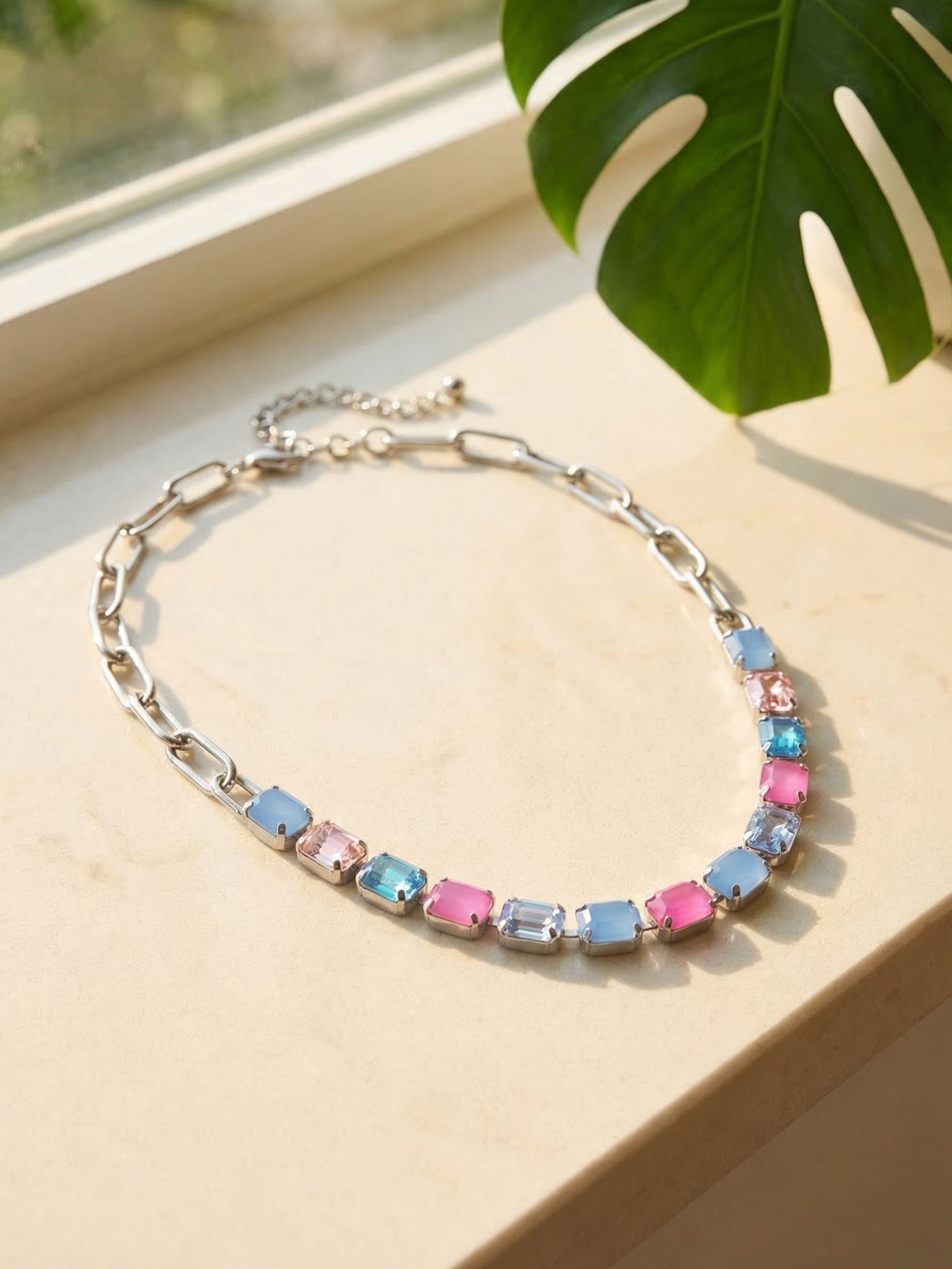 Octavia Paperclip Tennis Necklace - NFZ3PDPBZ