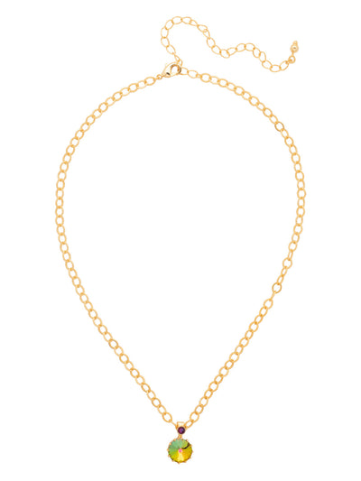 Regal Rivoli Pendant Necklace - NFZ4BGVO - <p>Lightweight yet dazzling, the Regal Rivoli Pendant Necklace features a single round Rivoli-cut crystal accented with a tiny crystal detail above. Suspended on an adjustable small loop chain with a lobster claw clasp, it’s a delicate sparkle for any occasion. (16-20 inches) From Sorrelli's Volcano collection in our Bright Gold-tone finish.</p>